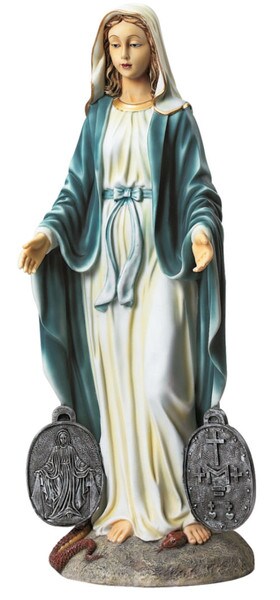 Miraculous Medal Madonna Sacred Statue